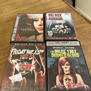 Horror DVD lot of four Friday the 13th, House dripped blood & more